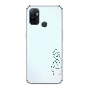 Чохол (Знак сердечка) для Oppo A53 (Сердечко на блакитному)