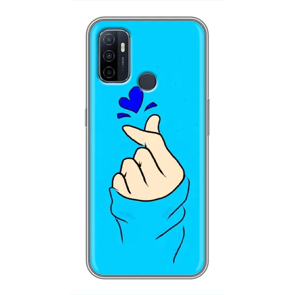 Чехол с рисунком «Сердце на синем» для OPPO A53 Чехол с рисунком «Сердце на синем» для OPPO A53
