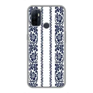 Силиконовый Чехол на Oppo A53 с картинкой Вышиванки (Синяя вышиванка)
