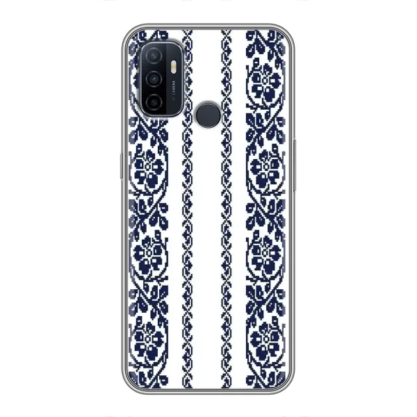 Чехол с рисунком «Синяя вышиванка» для OPPO A53 Чехол с рисунком «Синяя вышиванка» для OPPO A53