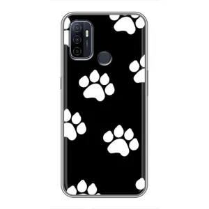 Бампер для Oppo A53 с картинкой "Песики" (Следы собак)