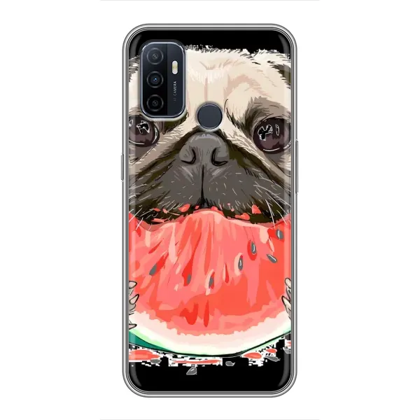 Чехол с рисунком «Смешной Мопс» для OPPO A53 Чехол с рисунком «Смешной Мопс» для OPPO A53