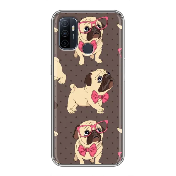 Чехол с рисунком «Собачки Мопсики» для OPPO A53 Чехол с рисунком «Собачки Мопсики» для OPPO A53