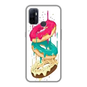 Чехол с изображением вкусной еды для Oppo A53 (Сочные пончики)