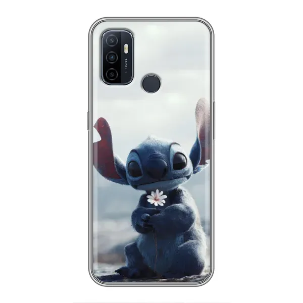 Чехол с рисунком «Стич с цветочком» для OPPO A53 Чехол с рисунком «Стич с цветочком» для OPPO A53