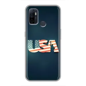 Чехол Флаг USA для Oppo A53 (USA)