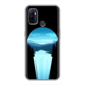 Летний Чехол на Oppo A53 (Синий Водопад)