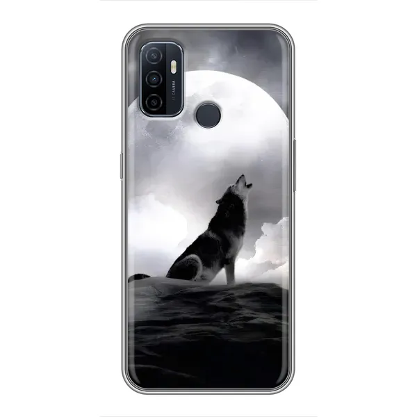 Чехол с рисунком «Волк и луна» для OPPO A53 Чехол с рисунком «Волк и луна» для OPPO A53