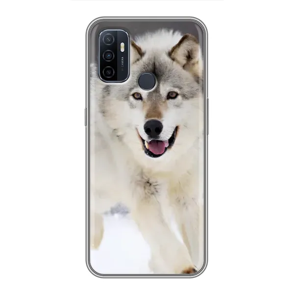 Чехол с рисунком «Волк на снегу» для OPPO A53 Чехол с рисунком «Волк на снегу» для OPPO A53