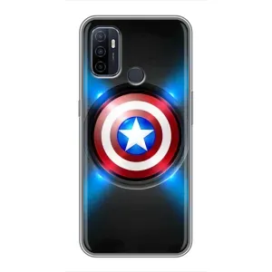 Чохол с Щітом Капітана Америки на Oppo A53 (Яскраий Щит Капітана)