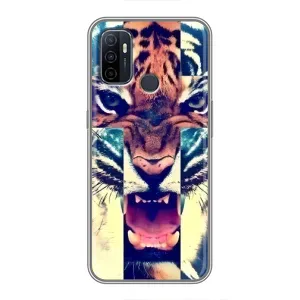 Чехлы с изображением разных животных для Oppo A53 (Яркий Тигр)
