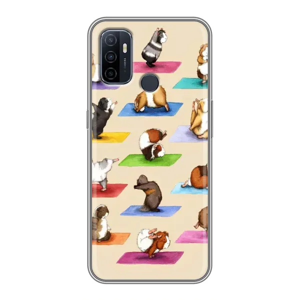 Чехол с рисунком «Ёга свинок» для OPPO A53 Чехол с рисунком «Ёга свинок» для OPPO A53