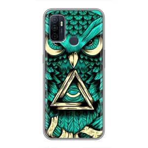Чехлы с принтом СОВЫ для Oppo A53 (Зеленая сова)