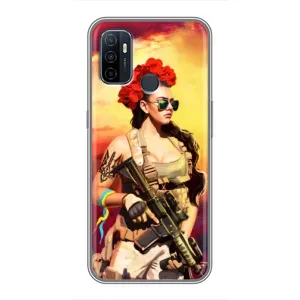 ЗСУ Чехлы (TPU) для Oppo A53 (Женщина солдат)