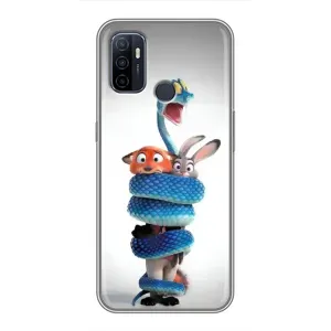 Силиконовый чехол с принтом Зоотрополіс для Oppo A53 (Змея Зоо)