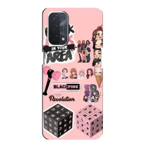 Чехлы с картинкой для Oppo a54 (5G) (BLACK PINK коллаж)