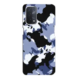 Камуфляжный Чехол для Оппо А54 (5G) (Камуфляжный Серый)