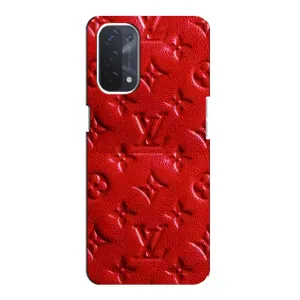 Текстурний Чохол Louis Vuitton для Оппо А54 (5G) (Червоний ЛВ)