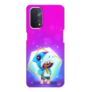 Чохол Бравл Старс для Oppo a54 (5G) (Леон у костюмі Акули)