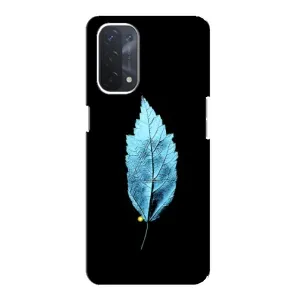 Чехол с картинками на черном фоне для Oppo a54 (5G) (Листочек)