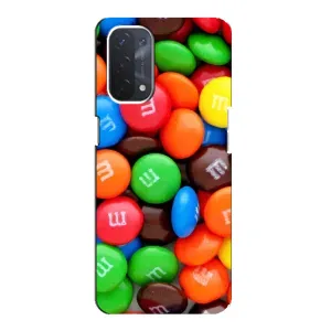 Чохол з зображенням смачної їжі для Oppo a54 (5G) (Різнокольорові M&M'S)