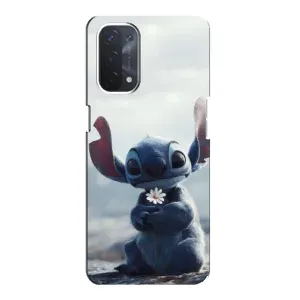 Чехол с рисунком Стич для OPPO A54 (5G) (Стич с цветочком)
