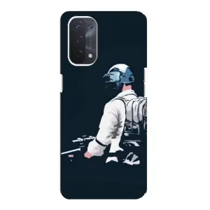 Силиконовый чехол с картинкой "Герой Pubg" на Oppo a54 (5G) (В экиперовке)