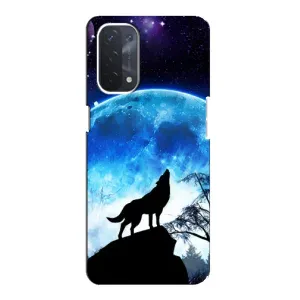 Чохол з Вовком на Oppo a54 (5G) (Виє на місяць)