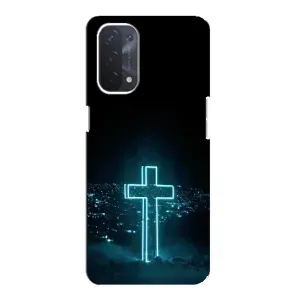 Чехлы для Оппо А54 (5G) (Крест Иисуса) (Яркий Крест)