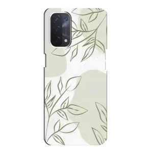 Чехол цветочный дизайн для Oppo a54 (5G) (Зелёный дизайн)