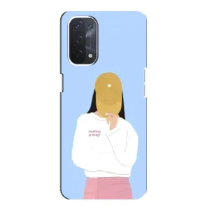 Силиконовый Чехол на Oppo a54 (5G) с картинкой Стильных Девушек (Желтая кепка)