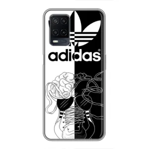 Чехол в стиле "Адидас" для Оппо А54 (Adidas шнурки)