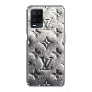 Текстурный Чехол Louis Vuitton для Оппо А54 (Бежевый ЛВ)