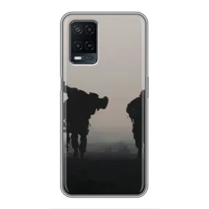 Чехлы на военную тематику для OPPO A54 (Бой солдат)
