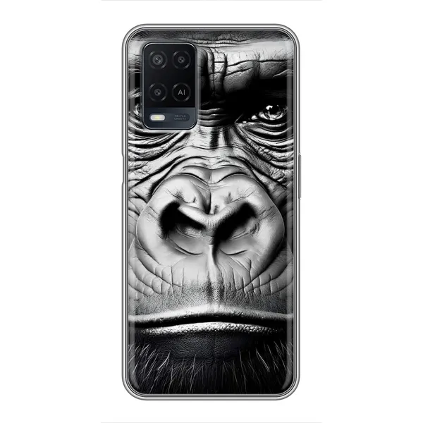 Чехол с рисунком «Черная обезьяна» для OPPO A54 Чехол с рисунком «Черная обезьяна» для OPPO A54