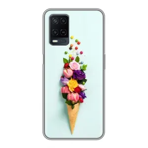 Чехлы с тематикой "ЦВЕТЫ" на OPPO A54 (Цветок-мороженное)