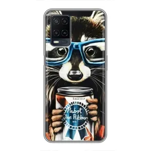 Силиконовый Чехол с Енотами на OPPO A54 (Енот в очках)