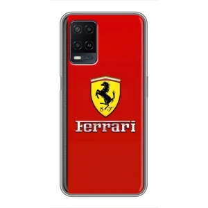 Силиконовый бампер с картинкой машины на OPPO A54 (Ferrari Logo)