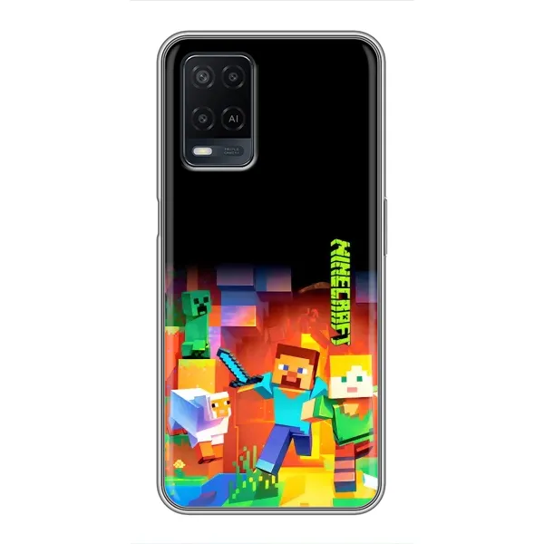 Чехол с рисунком «Герой Майнкрафт» для OPPO A54 Чехол с рисунком «Герой Майнкрафт» для OPPO A54