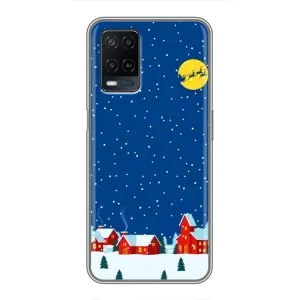 Силіконовий бампер на різдво для OPPO A54 (Місто в снігу)