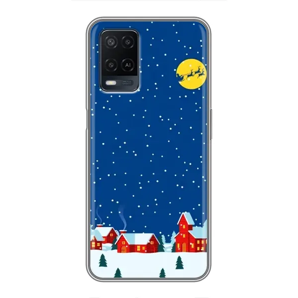 Чехол с рисунком «Город в снегу» для OPPO A54 Чехол с рисунком «Город в снегу» для OPPO A54