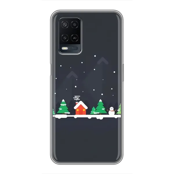 Чехол с рисунком «Город зимний» для OPPO A54 Чехол с рисунком «Город зимний» для OPPO A54