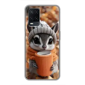 Печатный чехол «Зверята с кофе» для OPPO A54 (Грызунчик с кофе)