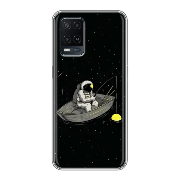 Чехол с рисунком «Космонавт на рыбалке» для OPPO A54 Чехол с рисунком «Космонавт на рыбалке» для OPPO A54