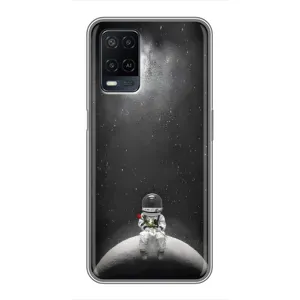 Силіконовый Чохол з принтом "Космонавти" на OPPO A54 (Космонавт романтик)