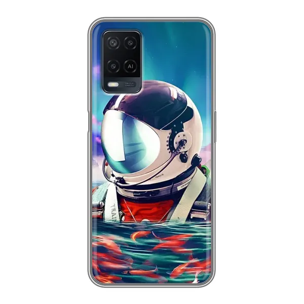 Чехол с рисунком «Космонавт в воде» для OPPO A54 Чехол с рисунком «Космонавт в воде» для OPPO A54