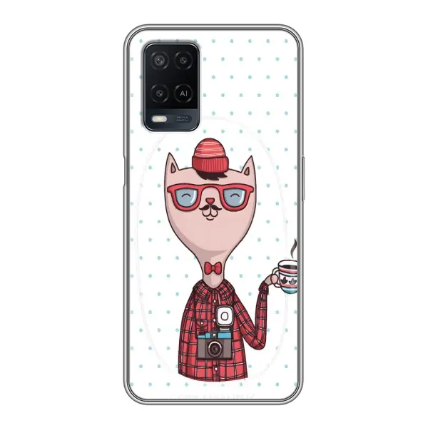 Чехол с рисунком «Кот аристократ» для OPPO A54 Чехол с рисунком «Кот аристократ» для OPPO A54