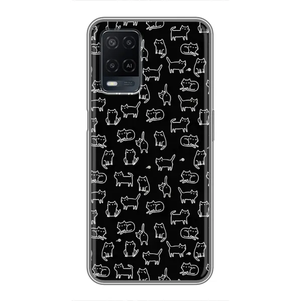 Чехол с рисунком «Котики на черном» для OPPO A54 Чехол с рисунком «Котики на черном» для OPPO A54