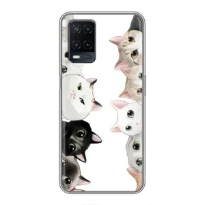 Силиконовый чехол с котиком для OPPO A54 (Коты)