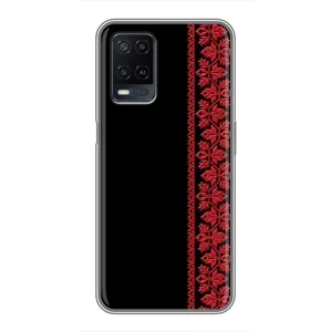 Силиконовый Чехол на OPPO A54 (Красная Вышиванка)